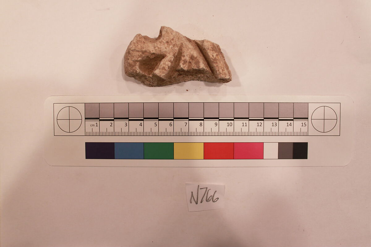 Stucco Fragment, Stucco; carved 