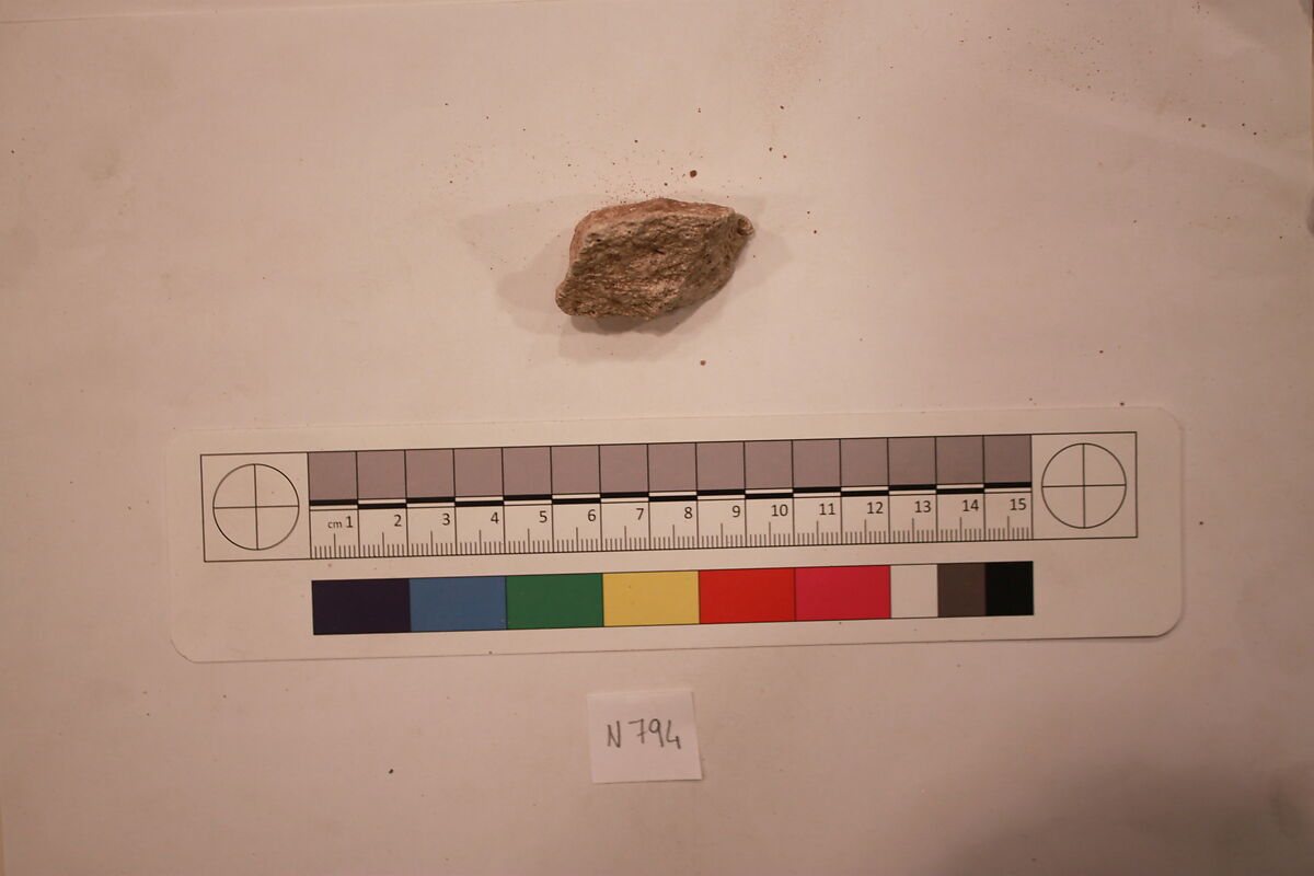 Stucco Fragment, Stucco; carved, painted