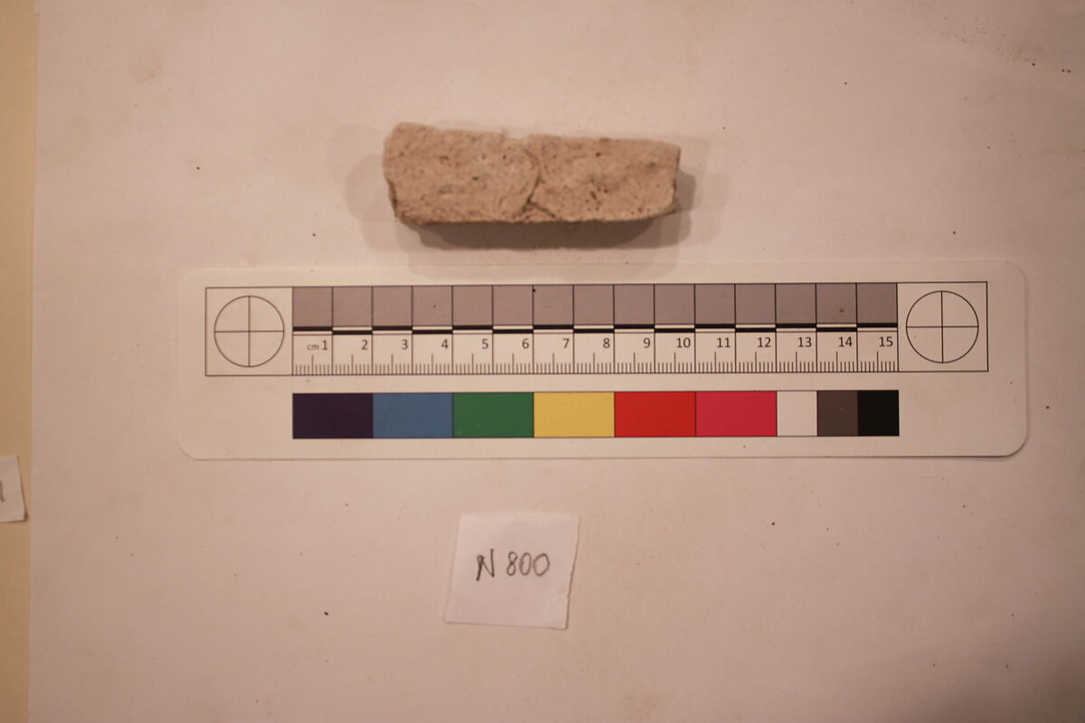 Stucco Fragment, Stucco; carved, painted