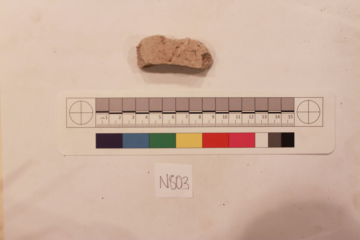 Stucco Fragment, Stucco; carved, painted