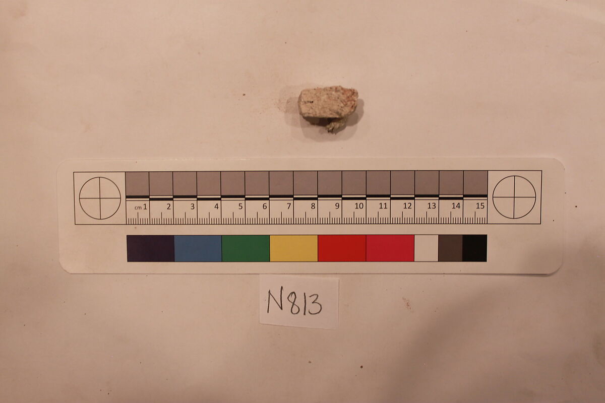 Stucco Fragment, Stucco; carved, painted