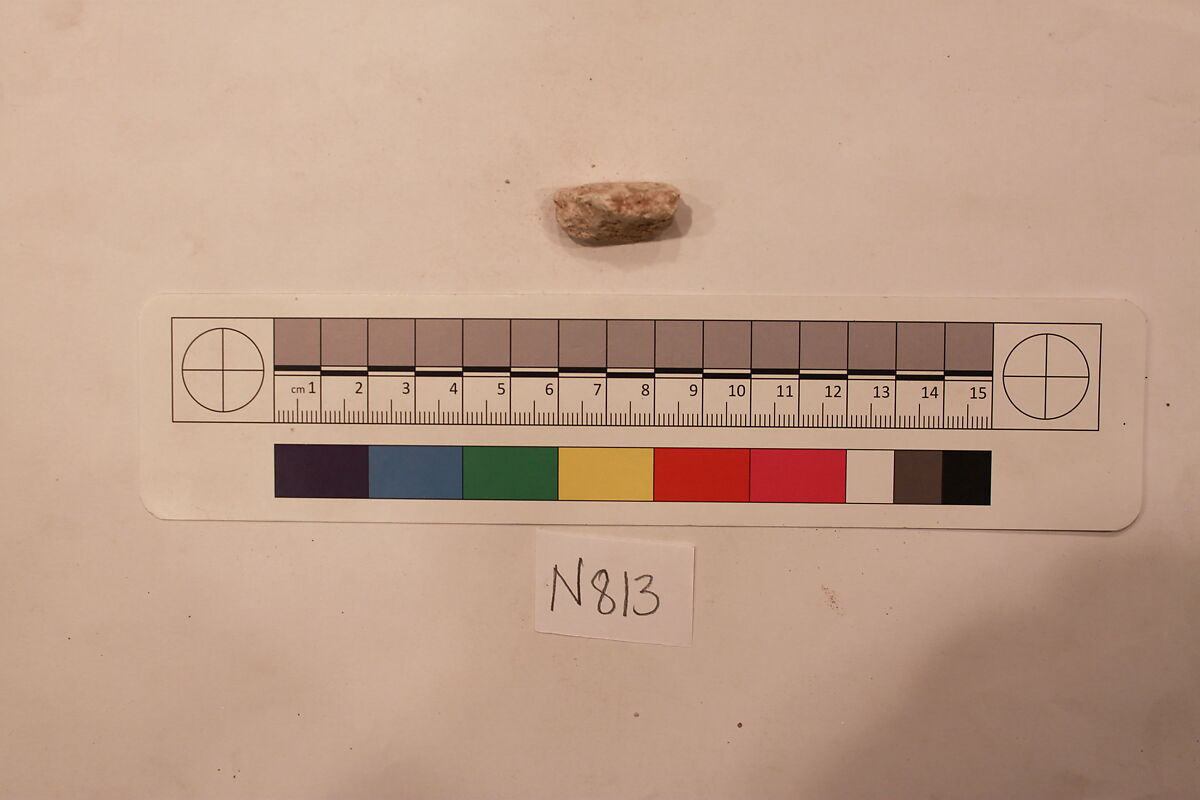 Stucco Fragment, Stucco; carved, painted 