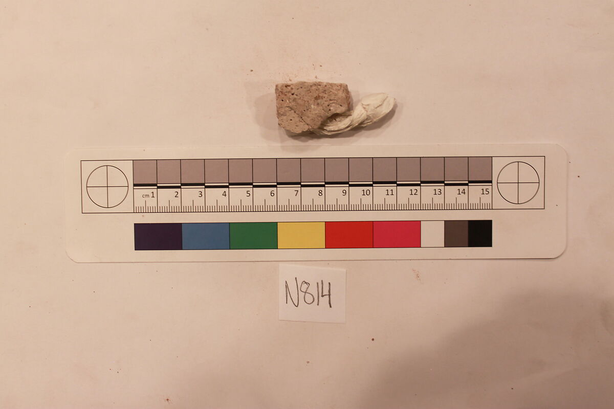 Stucco Fragment, Stucco; carved, painted
