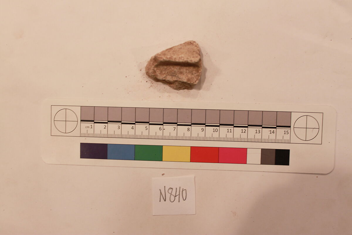 Stucco Fragment, Stucco; carved 