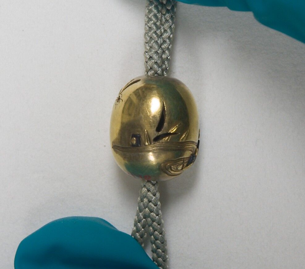 Ojime, Gilt copper, Japan