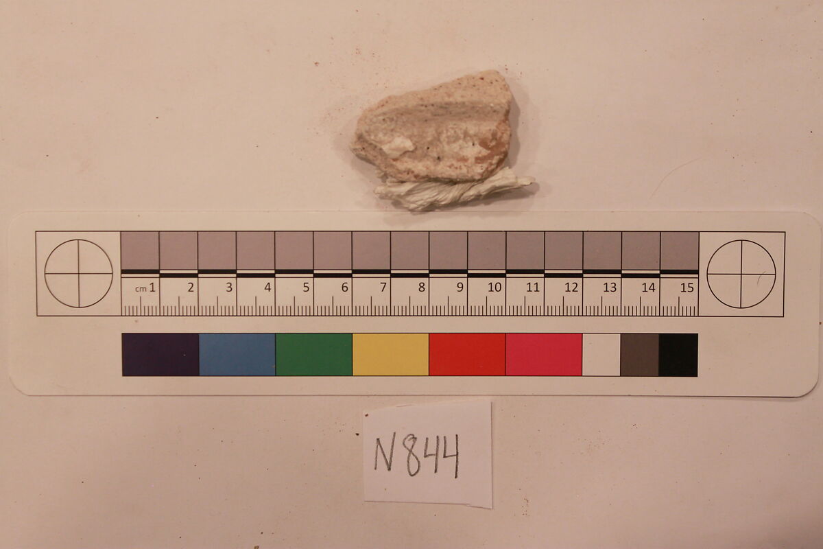 Stucco Fragment, Stucco; carved, painted