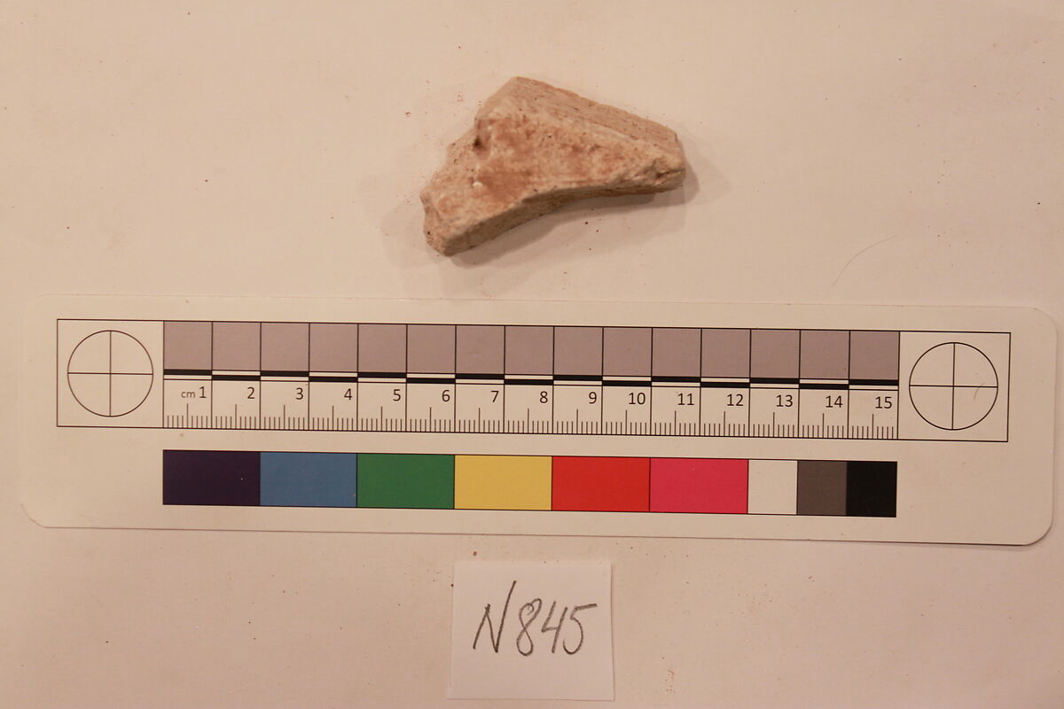 Stucco Fragment, Stucco; carved, painted