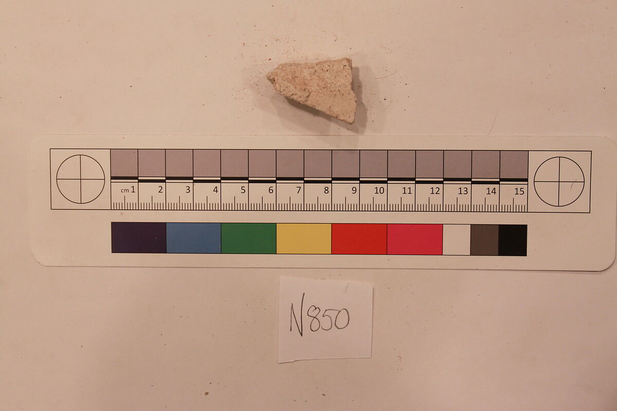 Stucco Fragment, Stucco; carved, painted