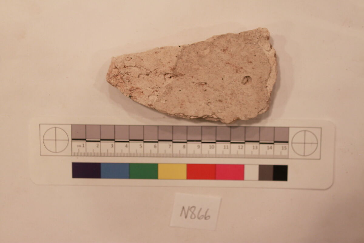 Stucco Fragment, Stucco; carved, painted