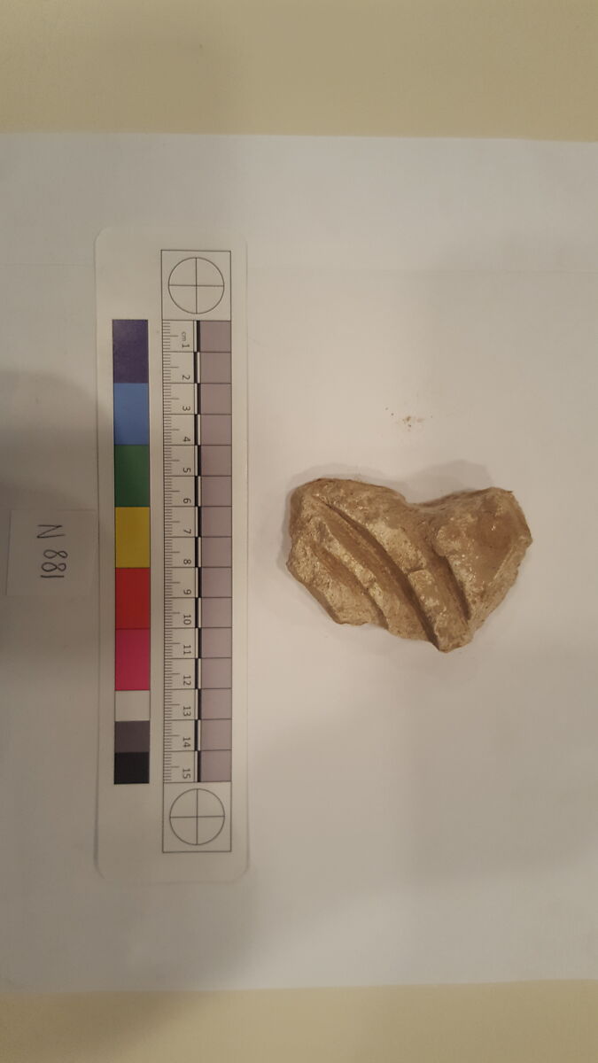 Stucco Fragment, Stucco; carved