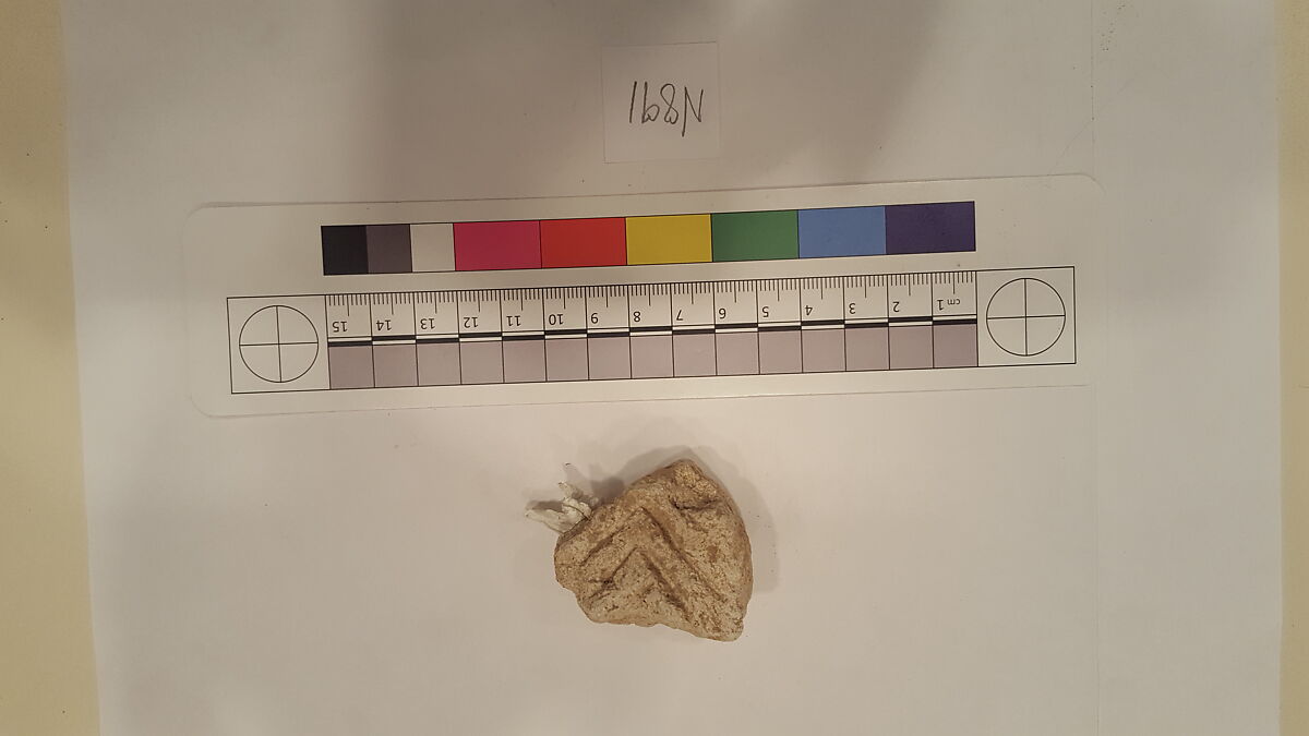 Stucco Fragment, Stucco; carved 