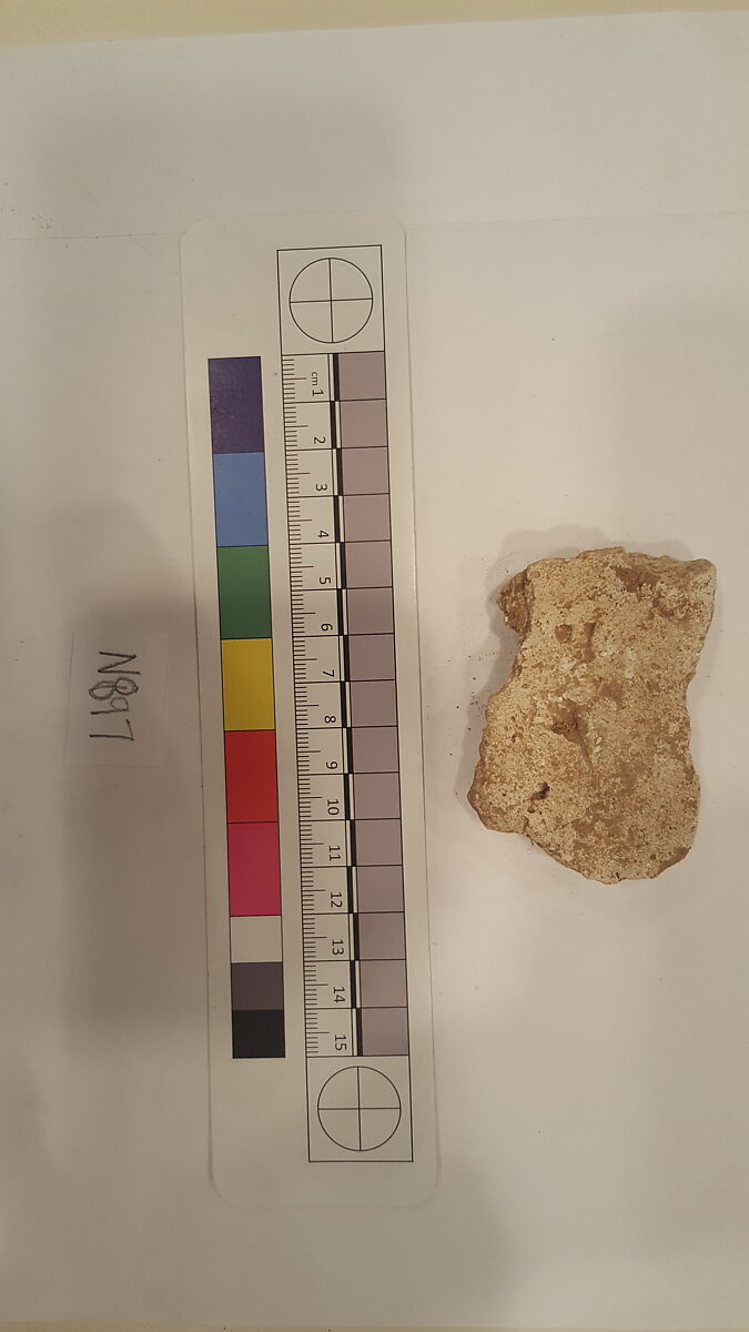 Stucco Fragment, Stucco; carved