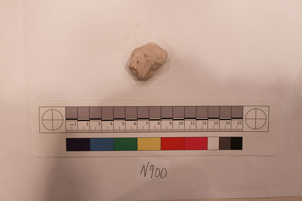 Stucco Fragment, Stucco; carved, painted