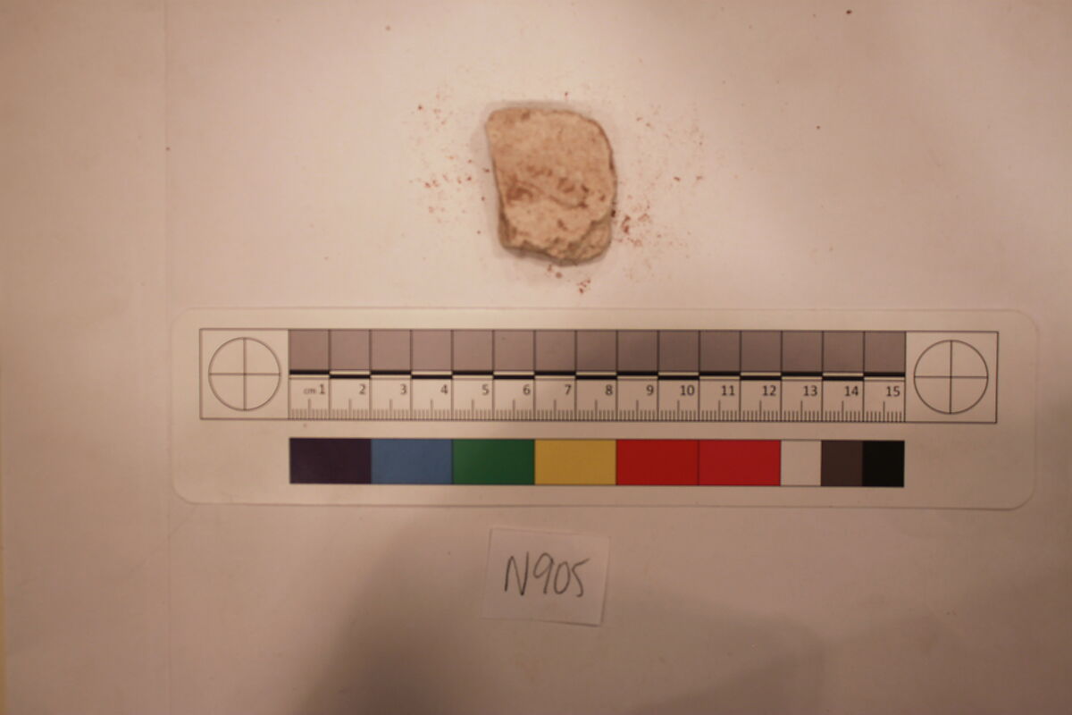 Stucco Fragment, Stucco; carved, painted