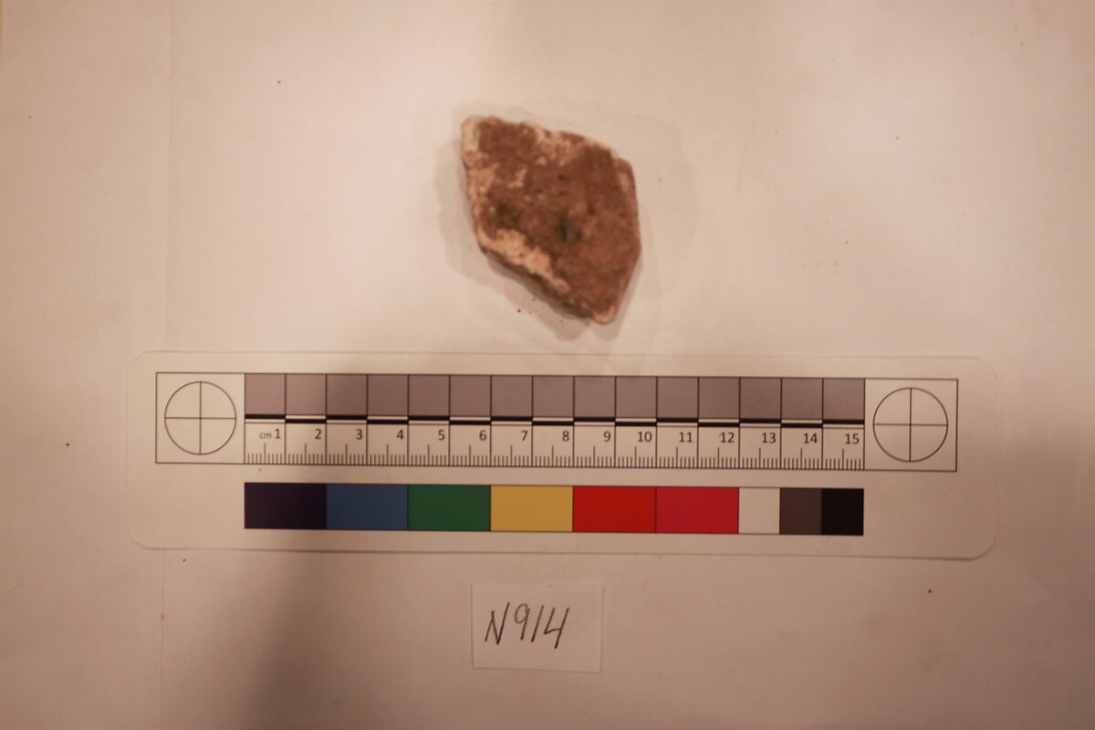 Stucco Fragment, Stucco; carved, painted