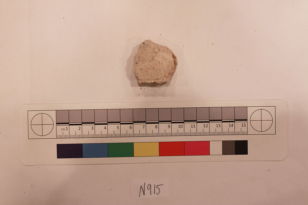 Stucco Fragment, Stucco; carved, painted