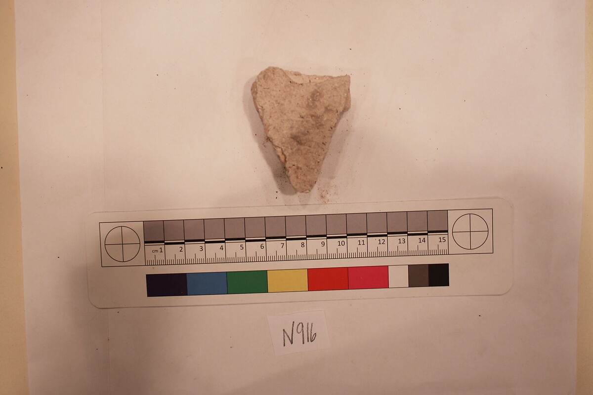 Stucco Fragment, Stucco; carved, painted