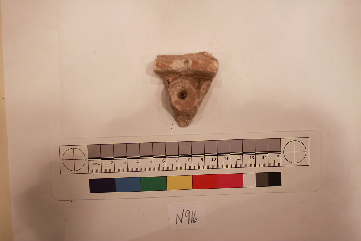 Stucco Fragment, Stucco; carved, painted 