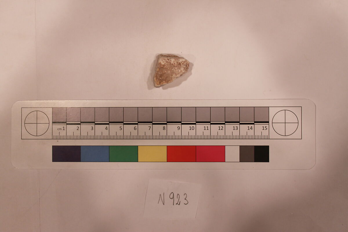 Stucco Fragment, Stucco; carved, painted