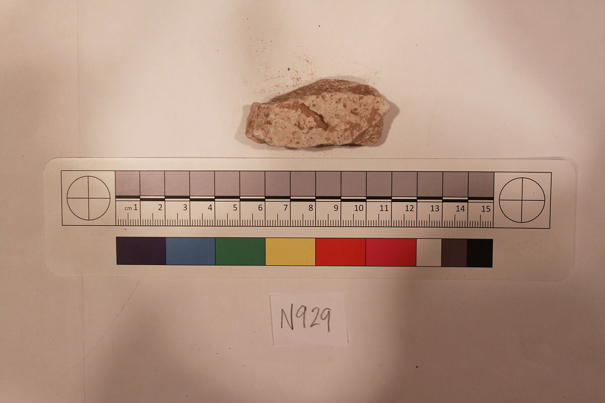 Stucco Fragment, Stucco; carved, painted