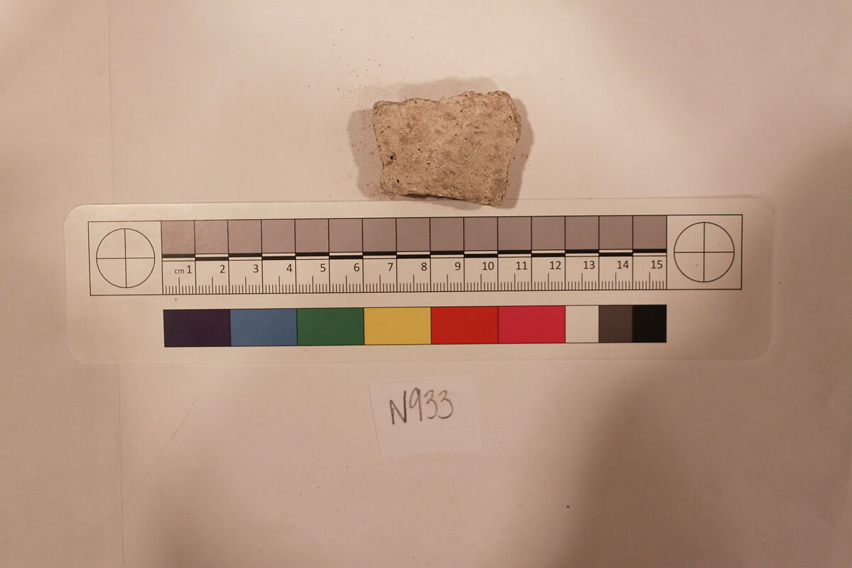 Stucco Fragment, Stucco; carved, painted