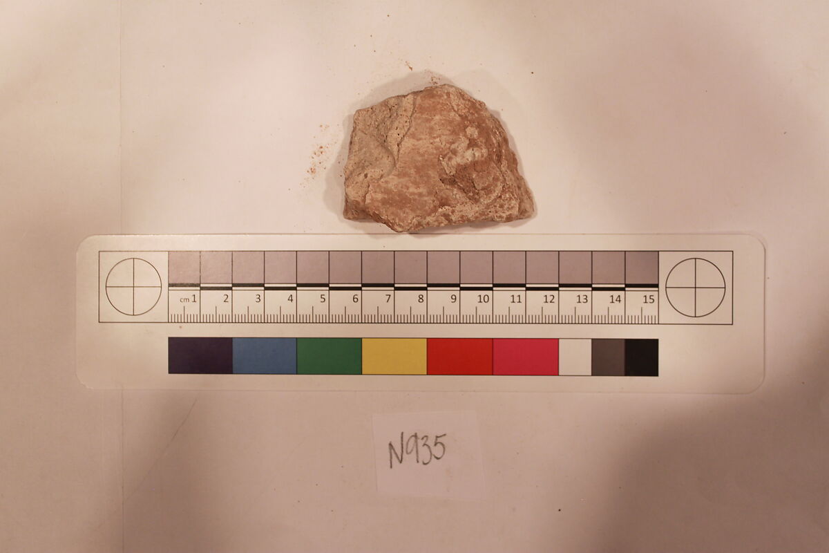 Stucco Fragment, Stucco; carved, painted