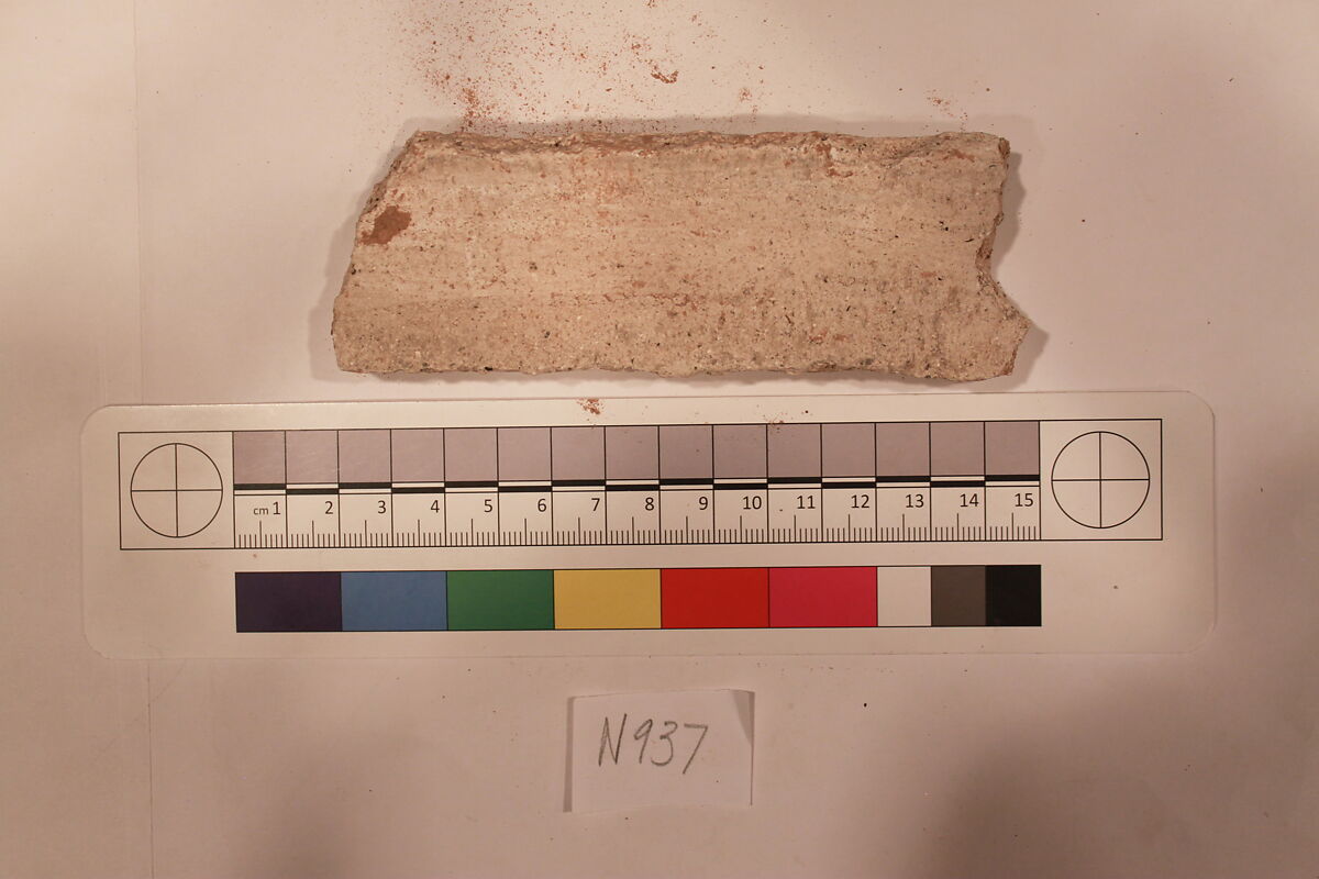 Stucco Fragment, Stucco; carved, painted