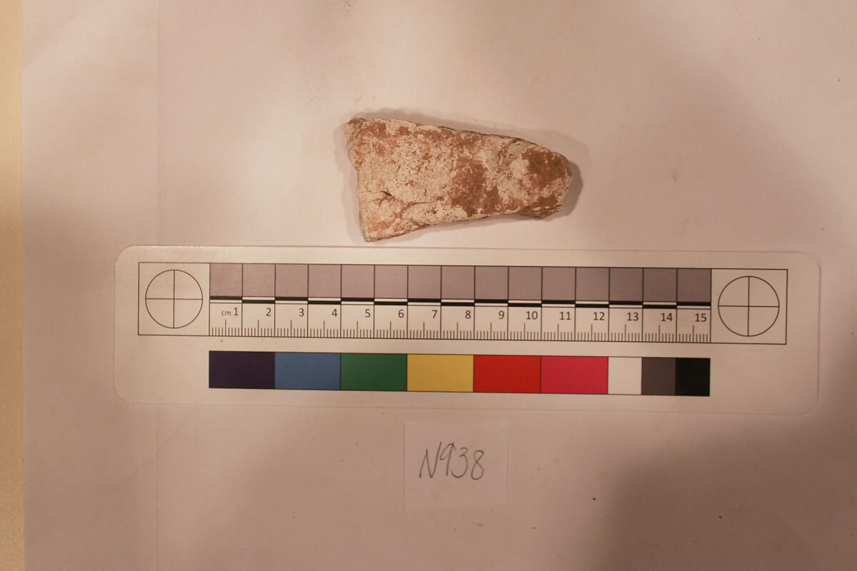 Stucco Fragment, Stucco; carved, painted