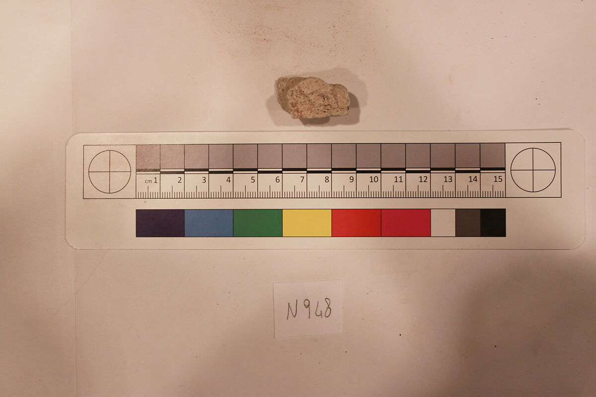 Stucco Fragment, Stucco; carved, painted