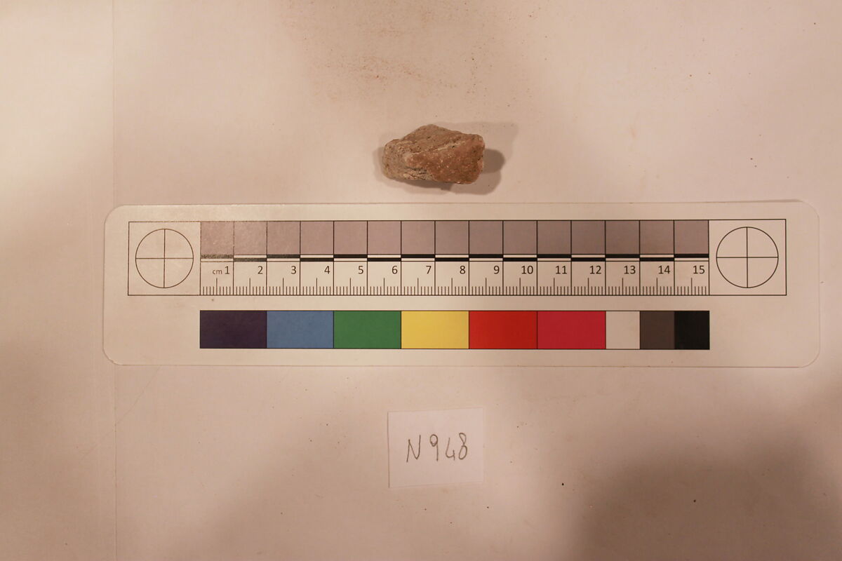 Stucco Fragment, Stucco; carved, painted 