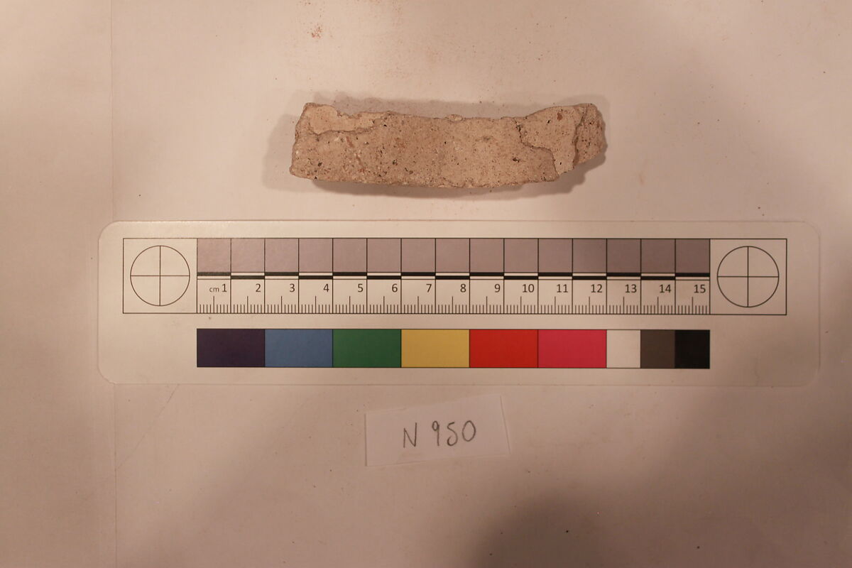 Stucco Fragment, Stucco; carved, painted