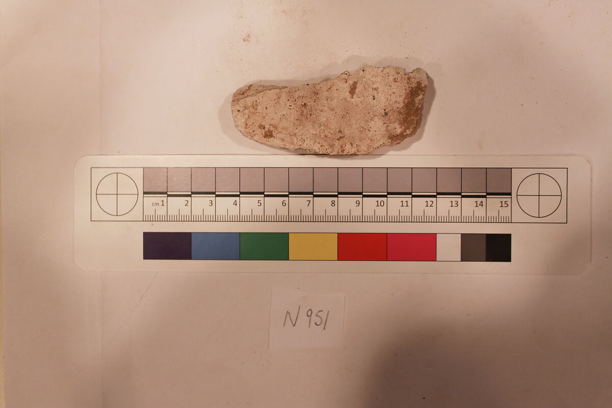 Stucco Fragment, Stucco; carved, painted