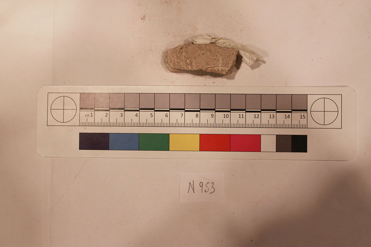 Stucco Fragment, Stucco; carved, painted