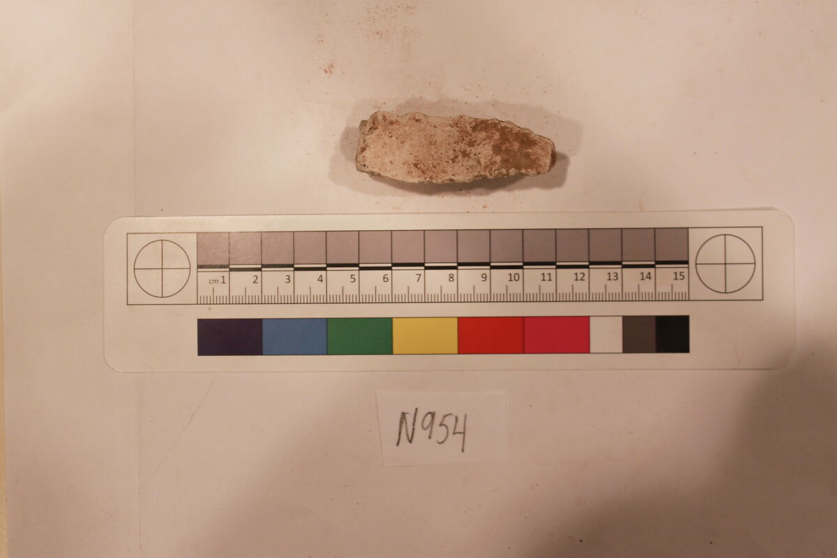 Stucco Fragment, Stucco; carved, painted