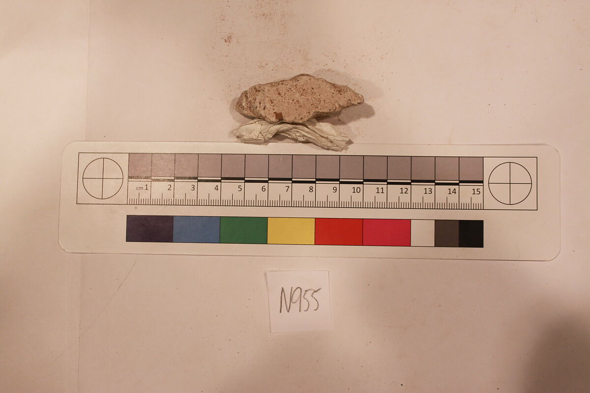 Stucco Fragment, Stucco; carved, painted