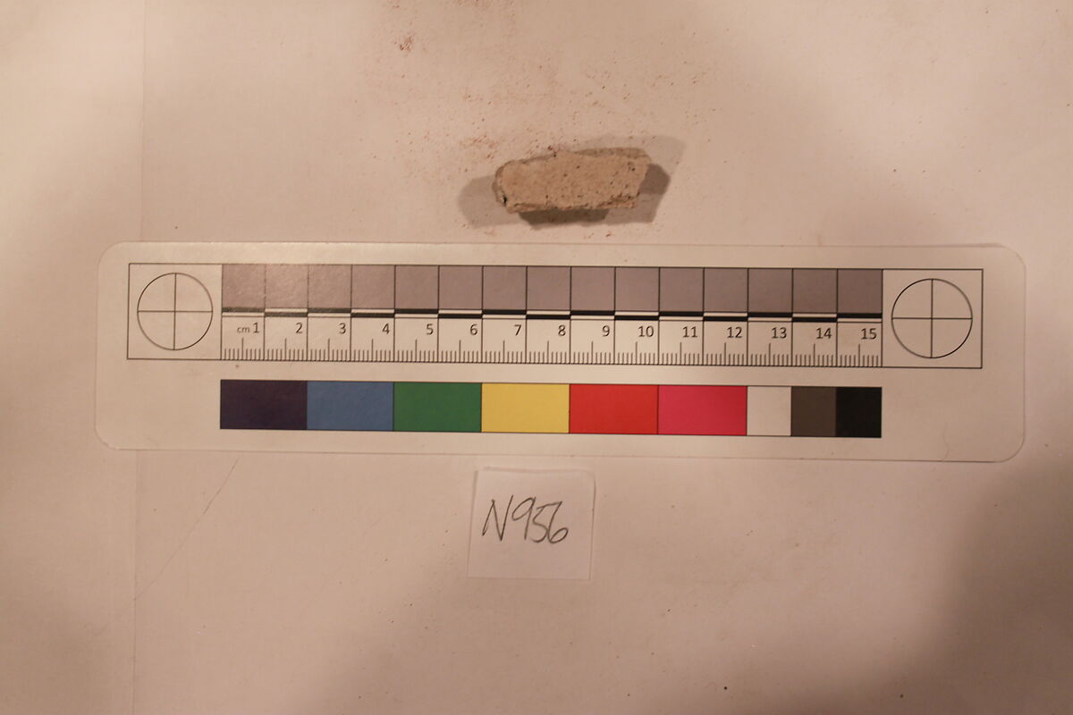 Stucco Fragment, Stucco; carved, painted