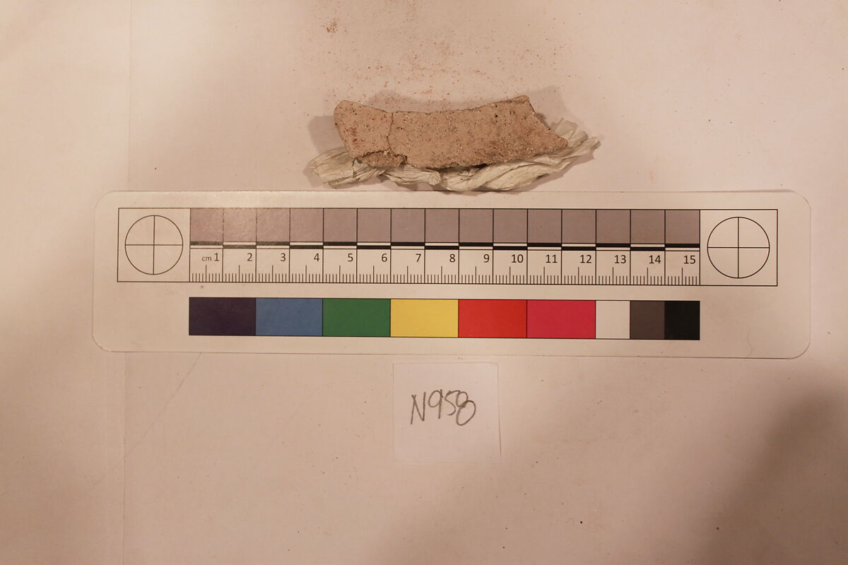 Stucco Fragment, Stucco; carved, painted