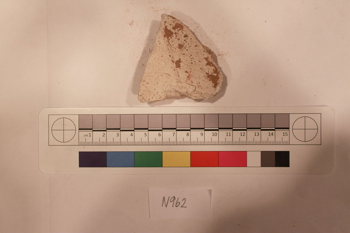 Stucco Fragment, Stucco; carved, painted (?)