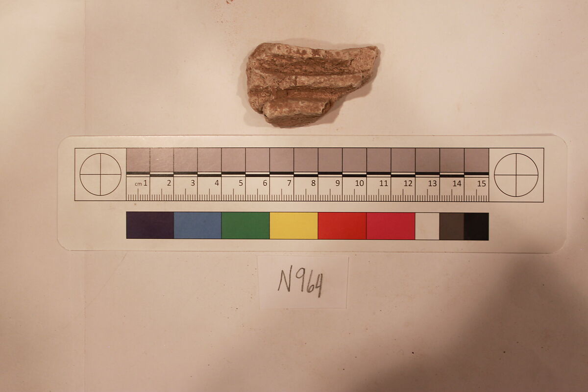 Stucco Fragment, Stucco; carved 