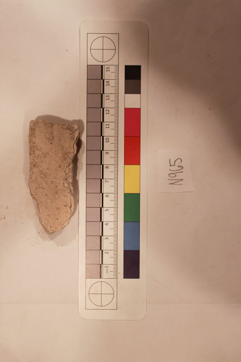 Stucco Fragment, Stucco; carved, painted