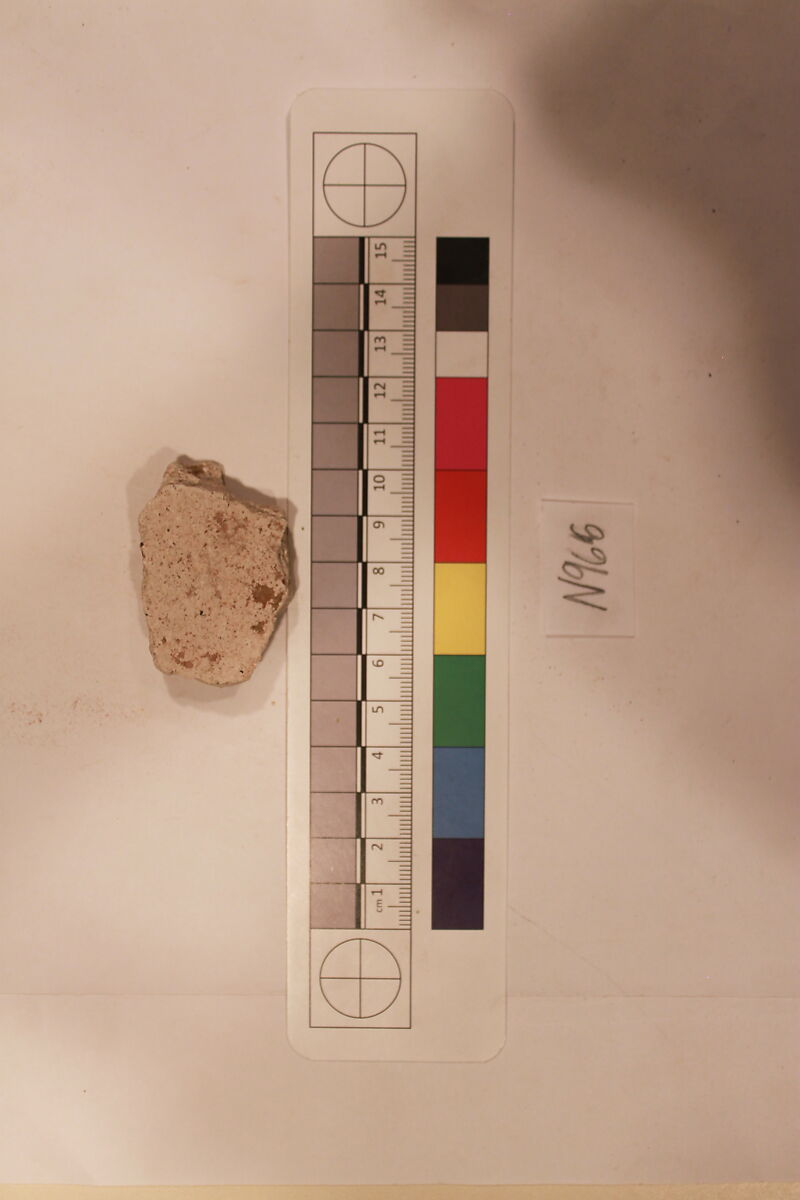 Stucco Fragment, Stucco; carved, painted