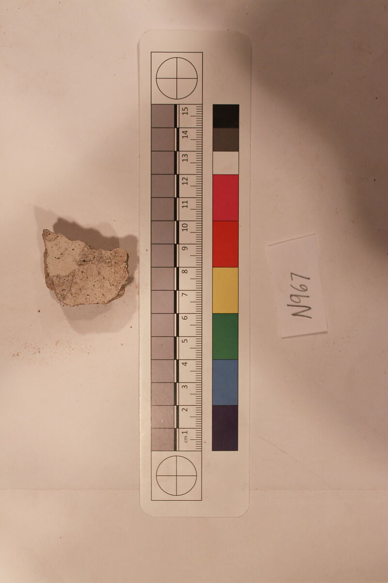 Stucco Fragment, Stucco; carved, painted