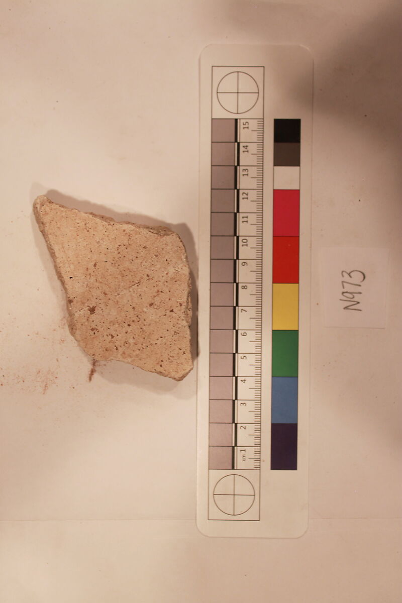 Stucco Fragment, Stucco; carved, painted