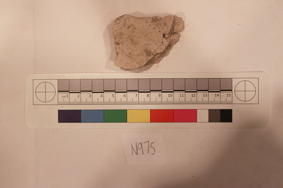 Stucco Fragment, Stucco; carved, painted