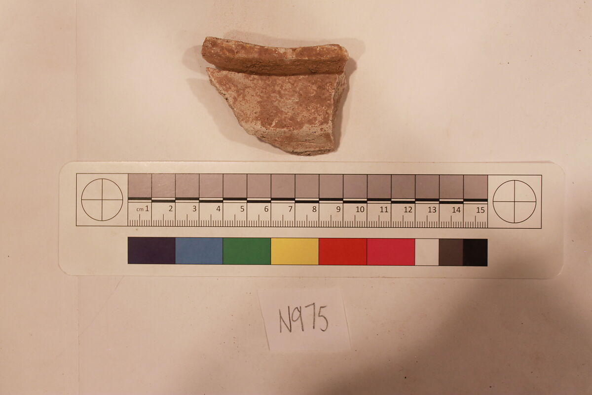 Stucco Fragment, Stucco; carved, painted 