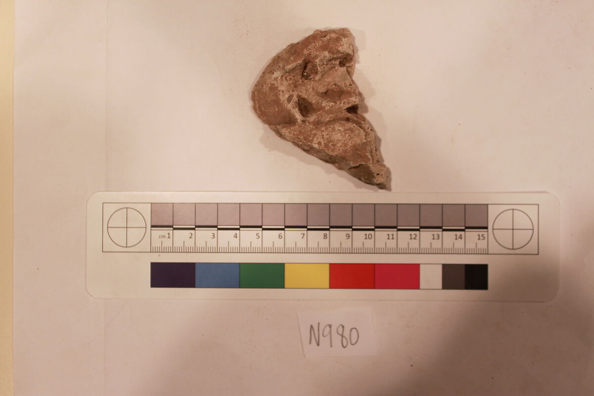 Stucco Fragment, Stucco; carved 