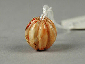 Ojime in the Shape of a Melon, Stone, Japan