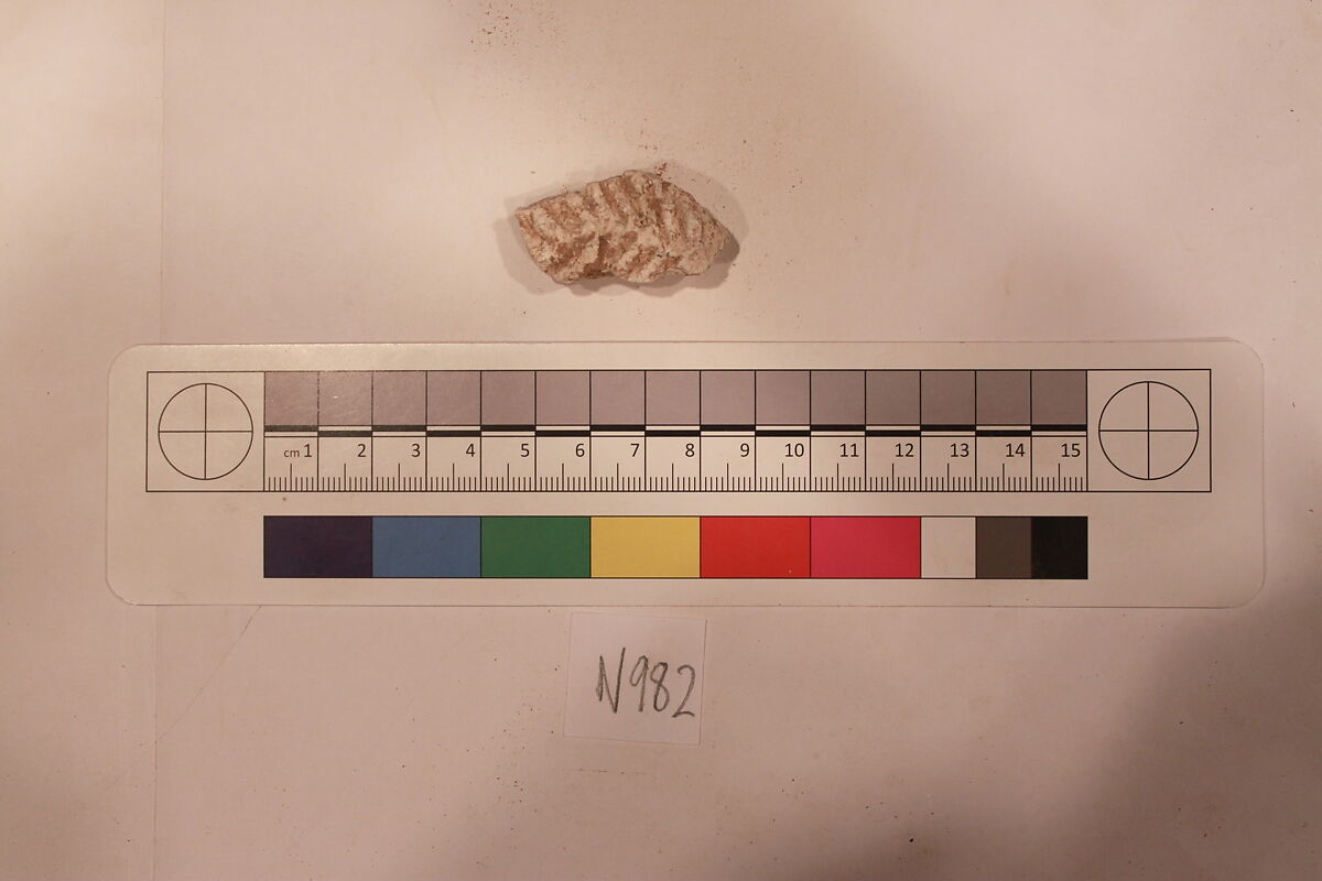 Stucco Fragment, Stucco; carved 