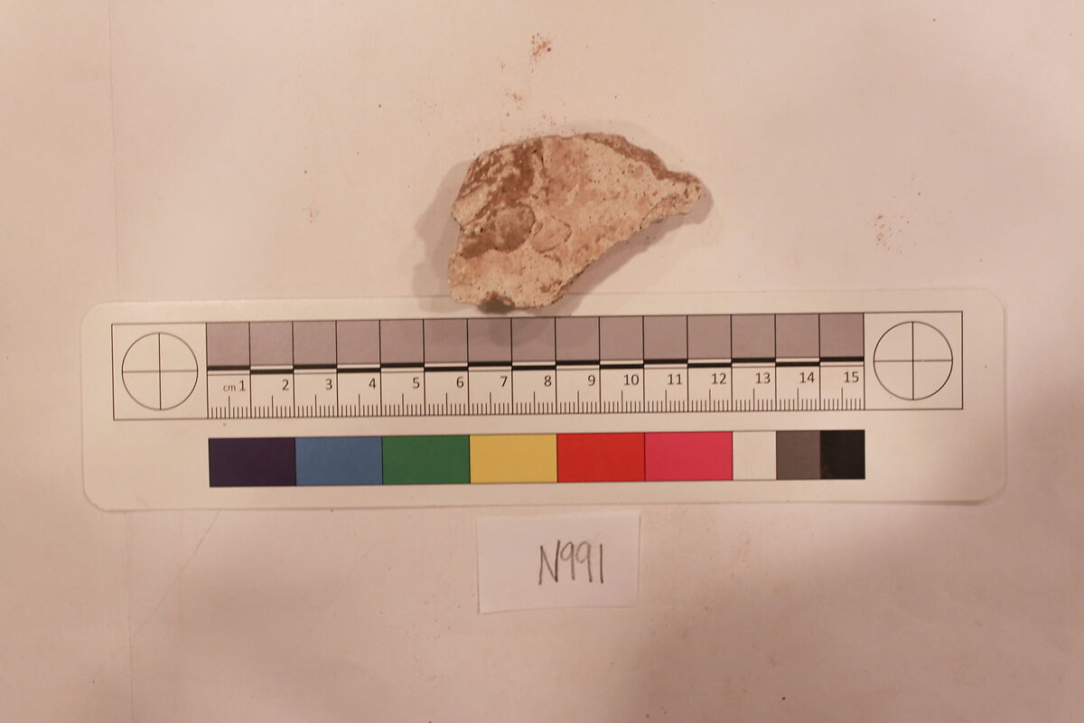 Stucco Fragment, Stucco; carved