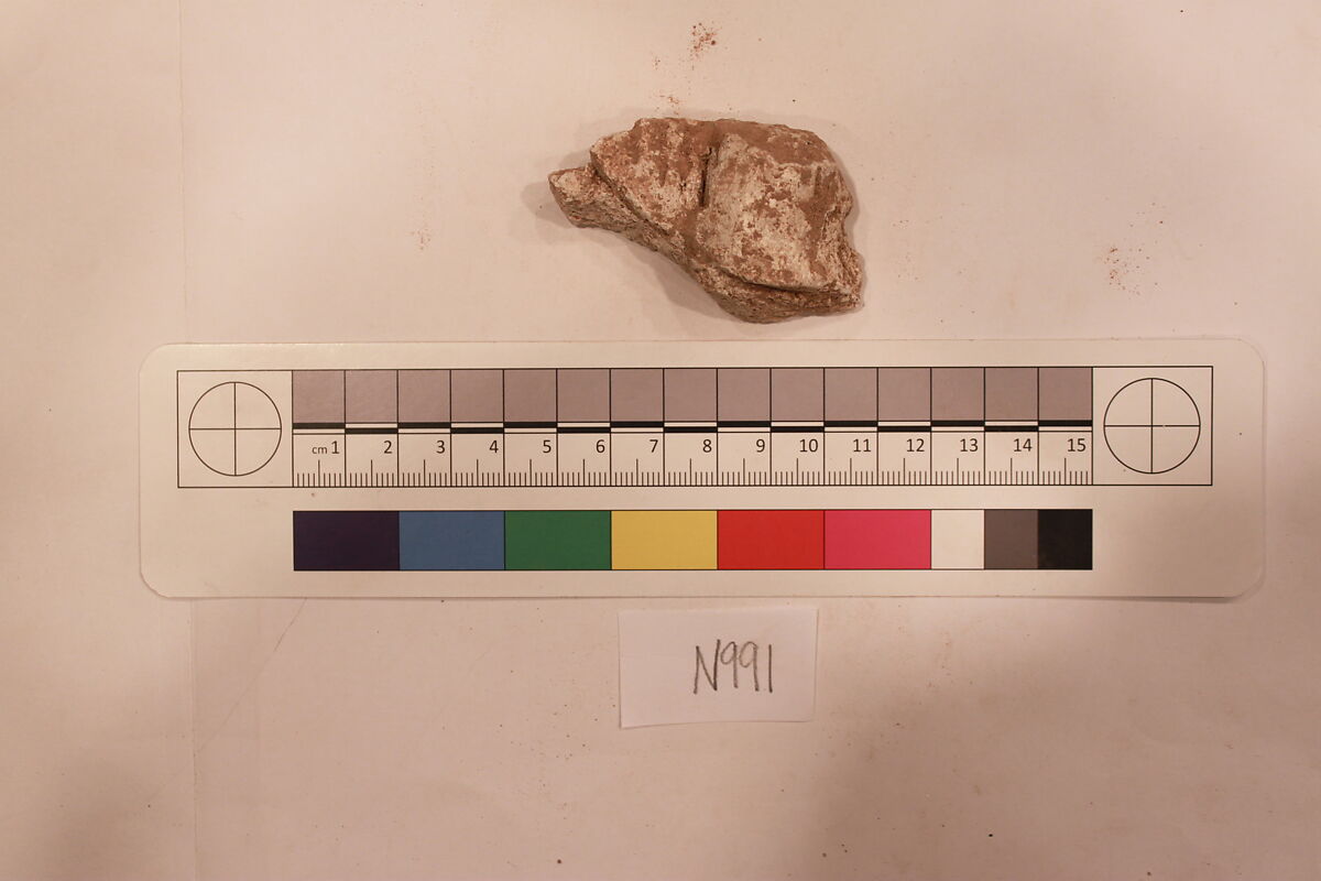 Stucco Fragment, Stucco; carved 